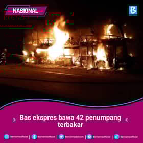 Bas ekspres terbakar di Lebuhraya KL-Karak, 42 penumpang selamat