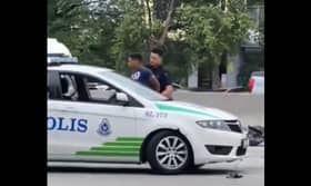 Dua lelaki lari dari polis, pandu lawan arus, langgar kenderaan di lebuh raya