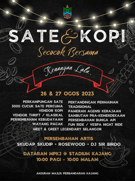 Sukan rakyat, wayang pacak tarikan program sate, kopi secocok bersama