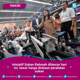 Inisiatif sukan Rahmah dilancar, tawar diskaun peralatan sukan hingga 30 peratus