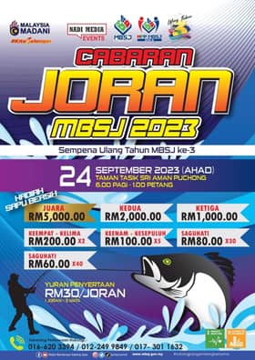 Cabaran joran MBSJ, wang tunai keseluruhan RM13,700 menanti kaki pancing