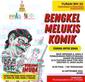 Peluang sertai bengkel melukis komik bersama Imuda Ahad ini