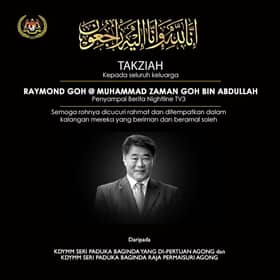 King, Queen offer condolences to Raymond Goh's family