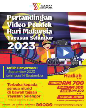 Yayasan Selangor anjur pertandingan video pendek, tawar hadiah terkumpul RM2,000