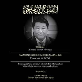Penyampai berita TV3 meninggal dunia, menteri ucap takziah