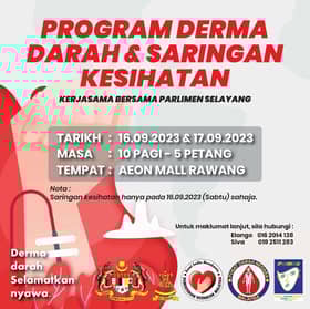 Parlimen Selayang anjur program derma darah, saringan kesihatan hujung minggu ini
