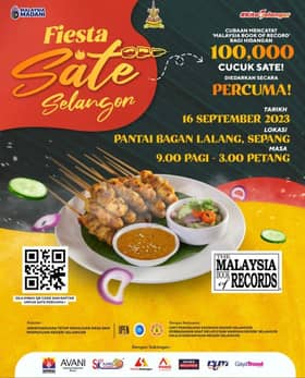 Pesta di Pantai Bagan Lalang Sabtu ini, hidang 100,000 cucuk sate