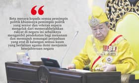 Sultan titah pemimpin politik henti peralat agama, elak pecah belah umat