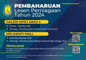 Lesen perniagaan MPAJ 2024 boleh diperbaharui mulai bulan ini