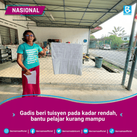 Gadis buka kelas tuisyen, terima upah serendah RM20 bantu pelajar