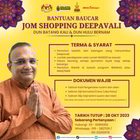 Masyarakat India DUN Batang Kali, Hulu Bernam dipelawa mohon baucar beli-belah