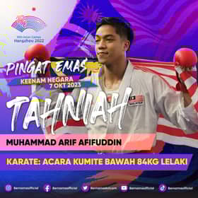 Meski menahan sakit, atlet karate raih emas di Hangzhou
