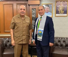 Palestinian ambassador pays courtesy call to Senate president