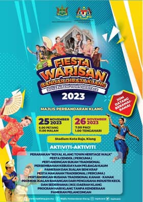 Fiesta Bandar Diraja Klang 2023 anjur pesta makanan tradisi, jualan seni kraf