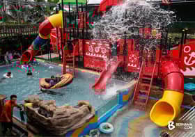 Bapa tukar kebun sayur jadi taman tema air mini demi anak