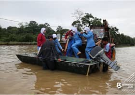 Hujan berterusan di Marang, Terengganu dilanda bah gelombang empat