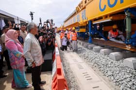King officiates first ECRL track's installation
