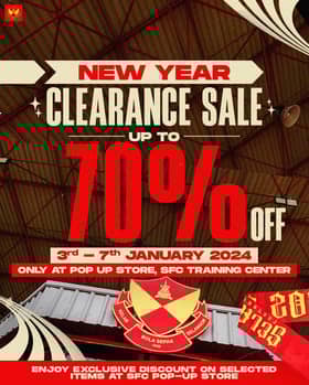 Diskaun produk Selangor FC hingga 70 peratus mulai hari ini hingga 7 Januari