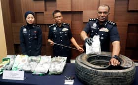 Lebih 10 kilogram syabu disorok dalam tayar ganti kenderaan dirampas