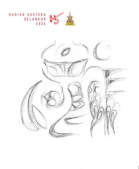 Sebutir nasi yang tersisa dalam pinggan