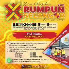Karnival Perpaduan Rumpun Selangor peringkat Hulu Selangor 22 Februari ini