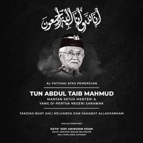 MB ucap takziah buat keluarga Tun Abdul Taib
