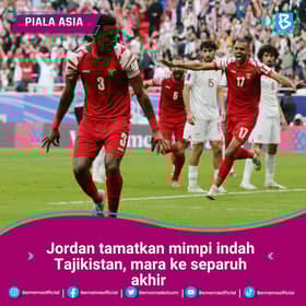 Piala Asia: Jordan mara separuh akhir, lawan pemenang antara Australia, Korea Selatan