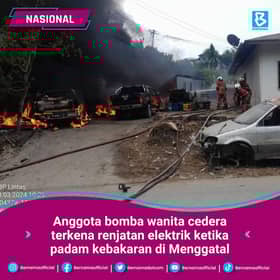 Anggota bomba wanita cedera kena renjatan elektrik ketika padam kebakaran