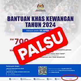 JPA sahkan poster bantuan khas kewangan RM700 palsu