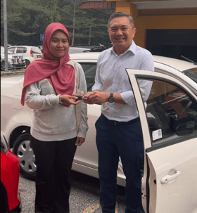 Ramadan cheer for single mother after gifted car by Kinrara rep