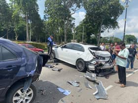 11 kenderaan rosak dirempuh bas alami masalah brek