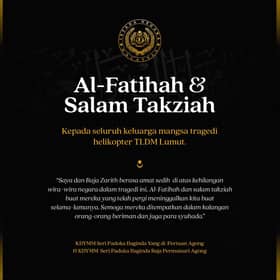 Agong zahir takziah, titah ATM jalankan siasatan terperinci