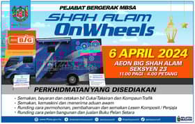 Peluang bayar cukai, kompaun MBSA di AEON Big Seksyen 23 Sabtu ini