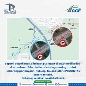 Dua simpang masuk ke Lebuhraya Koridor Guthrie ditutup tiga bulan mulai Sabtu ini