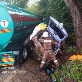 Ibu, bayi tiga bulan maut kereta bertembung lori tangki