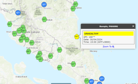 Rompin catat IPU tidak sihat, ladang tanah gambut terbakar