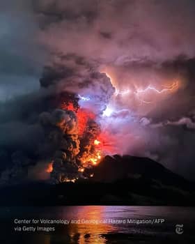 CAAM: Ash cloud from Mount Ruang’s eruption a flight safety risk
