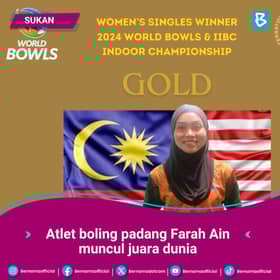 Atlet boling padang lakar sejarah muncul juara dunia