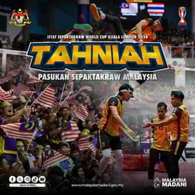 PM ucap tahniah, bangga pasukan sepak takraw Malaysia juarai piala dunia