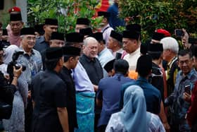 Sultan Ibrahim attends Melaka Chief Minister's open house
