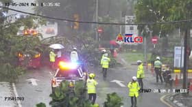 A week after fallen tree kills man, another one causes standstill traffic in KL