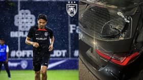 Third attack on a footballer after JDT skipper's windscreen smashed