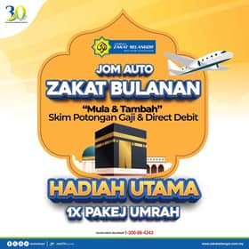 Tawaran pakej umrah, tiket pelancongan, emas untuk pembayar zakat