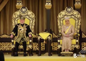 21 sulaman motif bunga raya hiasi persalinan Raja Permaisuri Agong