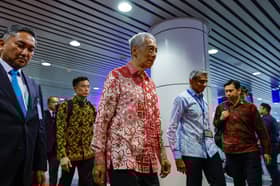 Singapore's Lee Hsien Loong arrives in Malaysia for King's installation