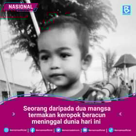 Budak tiga tahun makan keropok beracun meninggal dunia, adik masih dirawat