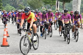 Raja Muda berkenan sertai kayuhan sempena sambutan 25 tahun UiTM