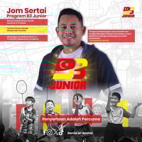 Bengkel badminton kanak-kanak percuma, terhad 240 peserta terawal