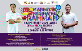 Jom sertai Karnival Kesihatan Rahmah DUN Batu Tiga Ahad ini