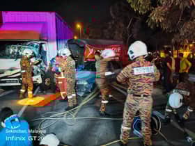 Lapan cedera kemalangan tiga kenderaan di Sekinchan
